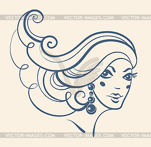 Beautiful girl - vector image