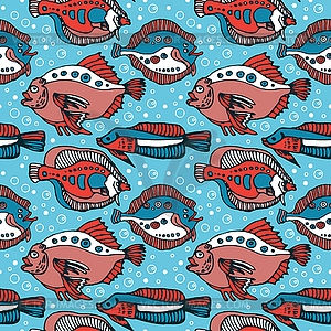 Fish pattern - vector image