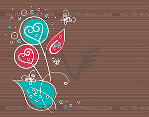 Abstract floral background - vector image