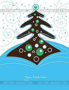 Christmas tree background - vector clipart / vector image