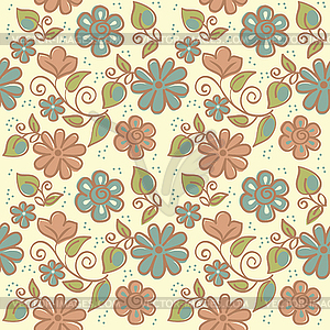 Floral summer pattern - vector image
