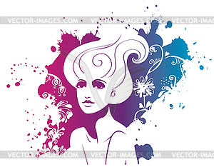 Fashion portrait of woman - stock vector clipart