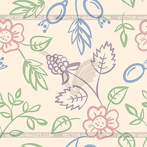 Floral seamless pattern - vector clipart