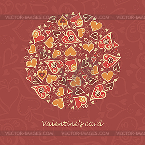 Valentine card - vector clipart