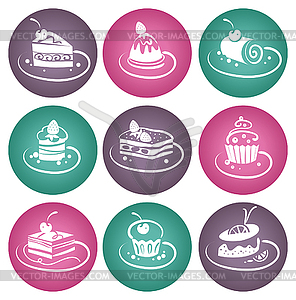 Set of cakes - vector EPS clipart