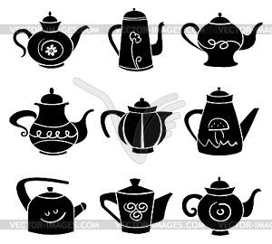 Set of teaport - vector clipart