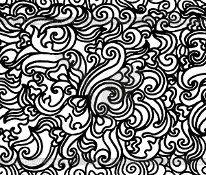 Seamless abstract hand-drawn pattern - vector clipart / vector image