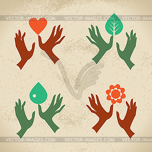 Ecology icon set - vector clipart