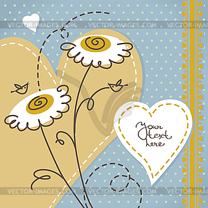 Scrapbook floral background - vector clipart