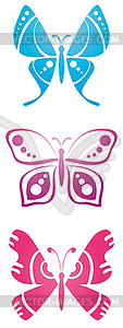 Set of butterflies - vector clip art
