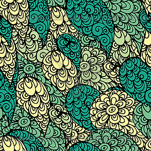 Seamless abstract doodle pattern - vector clipart