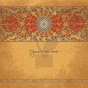 Vintage invitation card on grunge background with - vector image