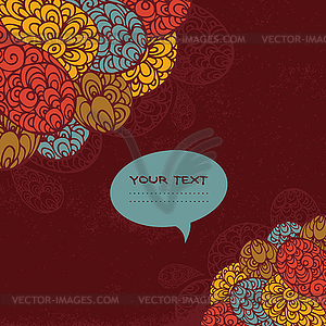 Background with doodle design - vector image