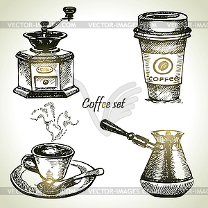 Кофе набор - стоковый векторный клипарт