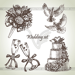 Wedding set - vector image