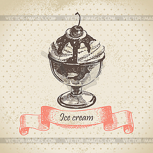 Ice cream, - stock vector clipart