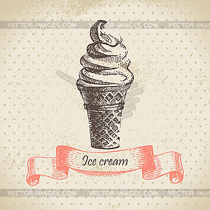 Мороженое, - векторизованное изображение клипарта