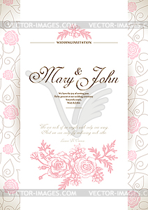 Wedding invitation card - vector clipart