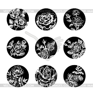 Set of floral banners. rose s - vector clipart