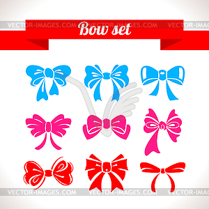 Bow set - vector image