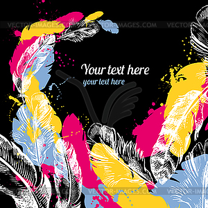 Abstract feather background - vector clipart