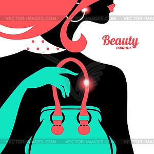 Fashion woman silhouette - vector clipart