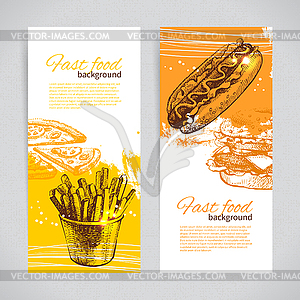 Banners of fast food design. s. Splash bl - vector image