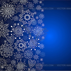 Blue vertical cristmas background - royalty-free vector clipart