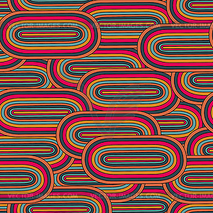 Seamless big oval pattern in retro style - vector clipart