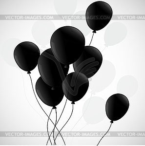 Black balloons - vector clip art