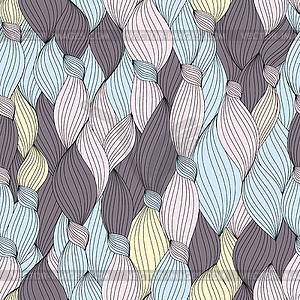 Seamless pattern of hair and strips - vector image