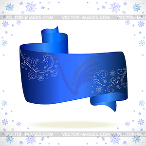 Blue tape cristmas - vector clipart