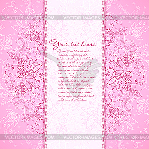 Rose invitation card - vector image