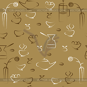 Coffee pattern - vector clip art