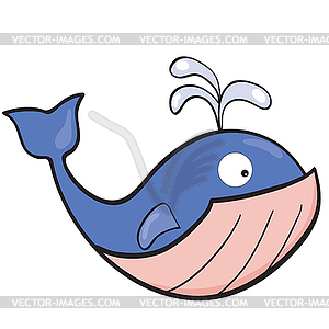 Рисунок кита - изображение векторного клипарта