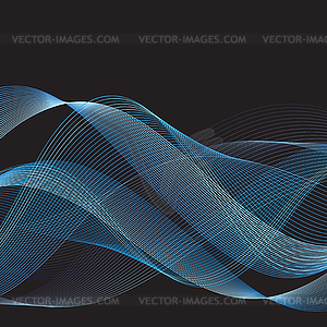 Graphic blue waves - vector clip art