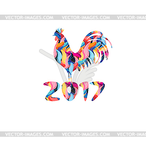 Silhouette of rooster sign - vector EPS clipart