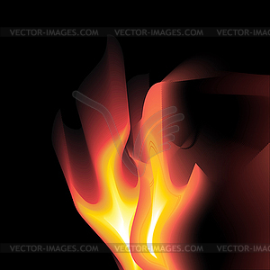 Of bright flames - vector clipart