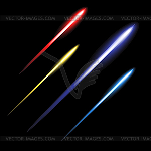 Falling glowing stars - vector clip art