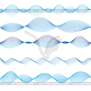 Graphic blue waves - vector EPS clipart