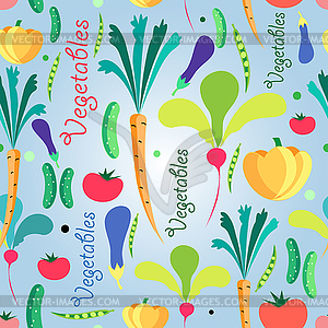 Seamless pattern vegetables - stock vector clipart