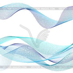Графические синие волны - векторизованное изображение клипарта