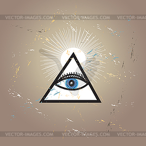 Graphic All-seeing eye - vector clipart