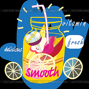 Delicious fruit smooth - vector clip art