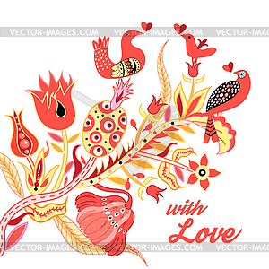 Poster for Valentines Day - vector clipart / vector image
