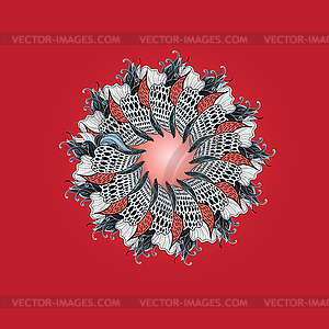 Graphic circular pattern - vector clip art