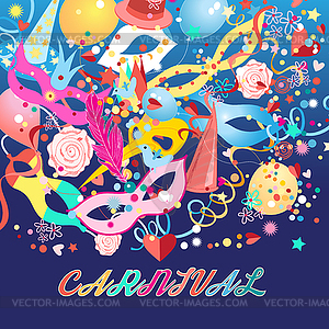 Красочный фон карнавал - иллюстрация в векторном формате