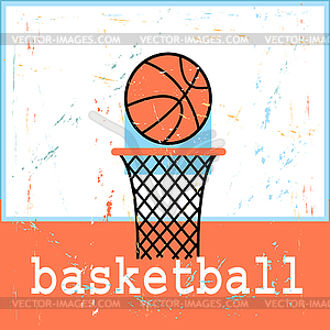 Poster basketboll - royalty-free vector clipart