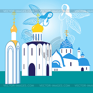 Православные церкви - клипарт