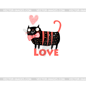 cat lover - векторизованный клипарт